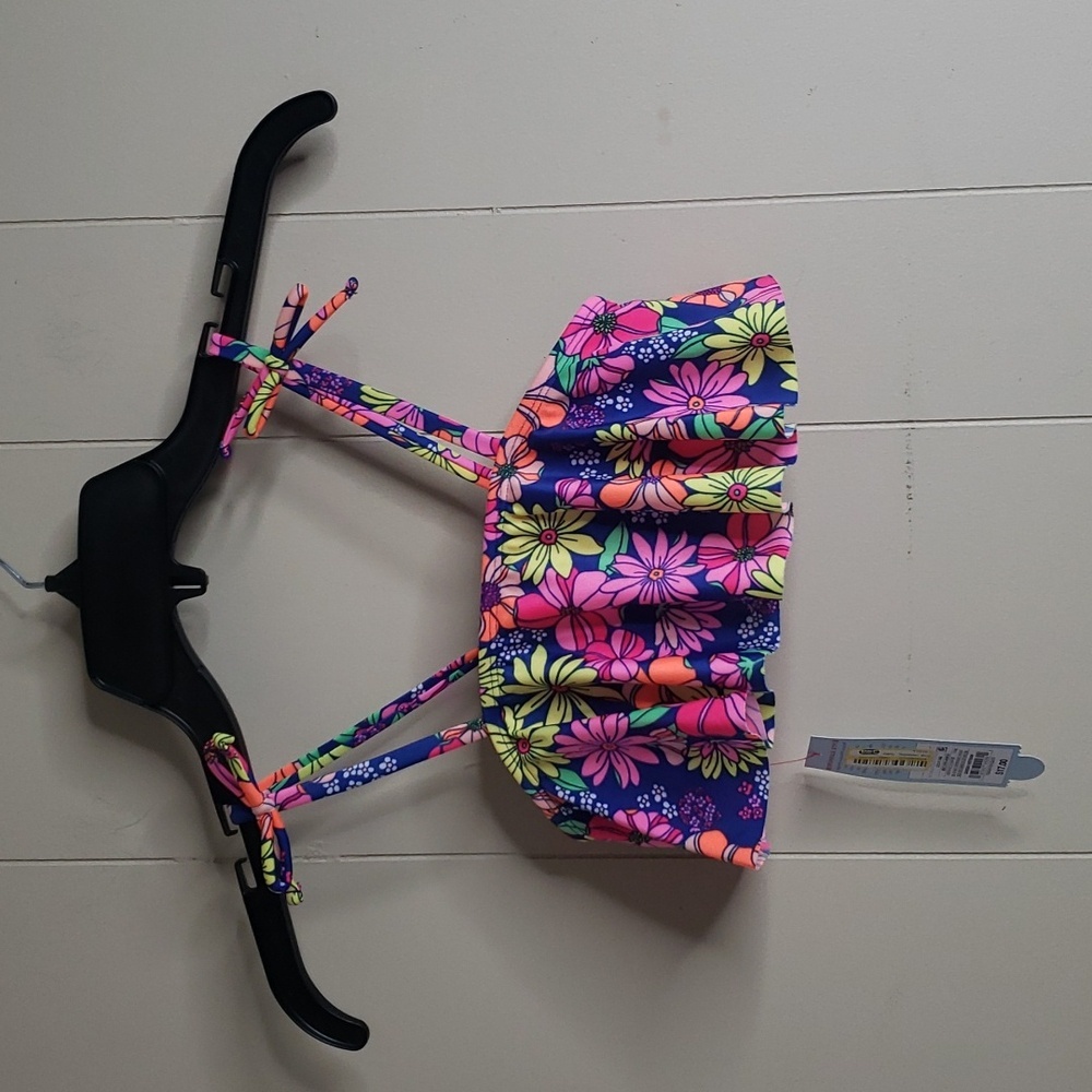 Girls Summer Floral Design Bikini Top Cat & Jack S(6/7)